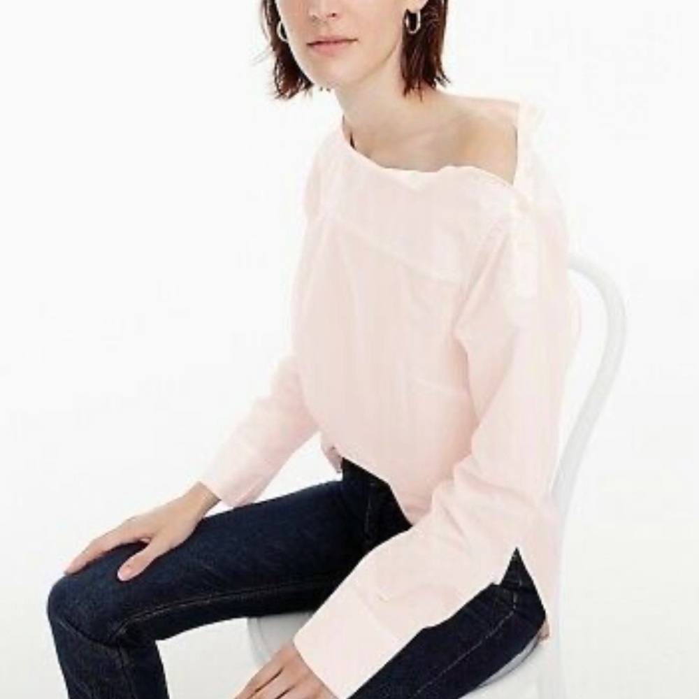 J.Crew Funnel-neck Blouse SZ 6